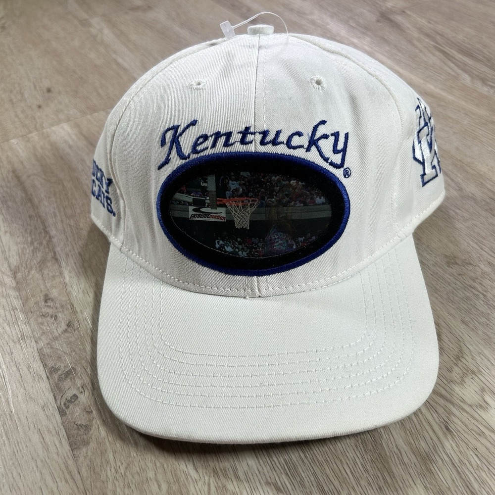 VTG Kentucky Wildcats Hologram Snapback Hat NCAA Supreme Motion White Cap USA